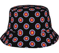 AOOEDM Chapeau Seau Unisexe tir à l'arc Cible léger Chapeau de Soleil extérieur Chapeau de pêche Tendance Noir