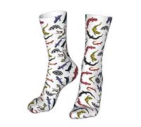 AOOEDM Chaussettes salamandres pour femmes et hommes Chaussettes de course à compression Idéal pour la course à pied Vol Voyage Cyclisme Cadeaux