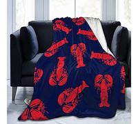 AOOEDM Couvertures en Molleton de Flanelle de Homard Rouge pour lit canapé Salon Couverture Douce Chaude Cozyffy Jeter Une Couverture en Peluche