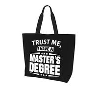 AOOEDM Croyez-moi, j'ai un sac à provisions réutilisable en toile pour femme