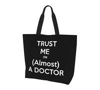 AOOEDM Fais-moi confiance. I'M Almost ALadies Canvas Tote Sac à provisions réutilisable