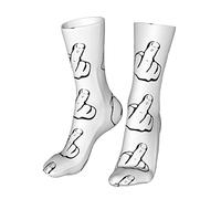 AOOEDM Fuck You Socks Winter Warm Crew Chaussettes Chaussettes athlétiques évacuant l'humidité pour hommes et femmes