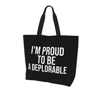 AOOEDM I'm Proud To Be A Deplorable Ladies Canvas Tote Sac à provisions réutilisable