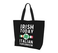 AOOEDM Irlandais aujourd'hui. Sac fourre-tout réutilisable en toile Italian Tomorrow pour femme