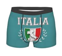 AOOEDM Italie Italie Drapeau Italien Boxer pour Homme sous-Vêtements pour Hommes Respirant Stretch Boxer Trunk S-XXL