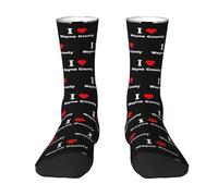 AOOEDM J'adore les chaussettes Wayne County pour hommes et femmes, respirantes, de sport et de course.