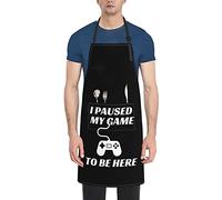 AOOEDM J'ai mis en pause mon jeu pour ce tablier de cuisine imperméable réglable avec poches tabliers unisexe