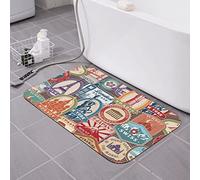 AOOEDM Landmark Sticker Terre de Diatomée Tapis de Bain s