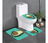 AOOEDM Lot de 3 Tapis de Salle de Bain Avocado Butt - Doux et Confortable avec Envers antidérapant - Absorbant et Lavable en Machine 61 x 40,6 cm