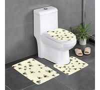 AOOEDM Lot de 3 Tapis de Salle de Bain Honey Bee - Doux et Confortable avec Envers antidérapant - Absorbant et Lavable en Machine 61 x 40,6 cm