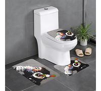 AOOEDM Lot de 3 Tapis de Salle de Bain Monkey Music - Doux et Confortable avec Envers antidérapant - Absorbant et Lavable en Machine 61 x 40,6 cm