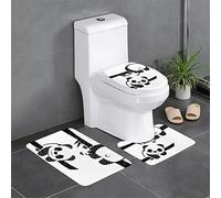 AOOEDM Lot de 3 Tapis de Salle de Bain Panda géant Chinois - Doux et Confortable avec Envers antidérapant - Absorbant et Lavable en Machine 61 x 40,6 cm
