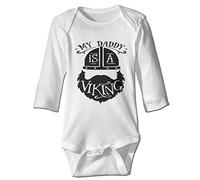 AOOEDM Mon Papa est Un Body à Manches Longues pour bébé Viking Tenues Barboteuses Souples