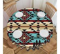 AOOEDM Nappe Nappes Rondes Attrape Rêve Amérindien du Sud-Ouest pour Table Circulaire 60 Pouces