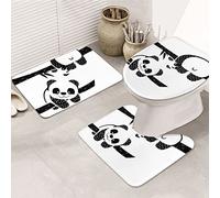 AOOEDM Panda géant Chinois Salle de Bain antidérapant Tapis 3 pièces