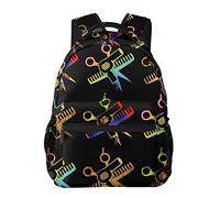AOOEDM Sac à dos de voyage léger pour ordinateur portable pour garçons filles, ciseaux et peigne Coiffeur Salon