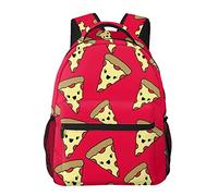 AOOEDM Sac à dos d'école multifonction pour hommes et femmes avec bandoulière confortable et douce, sac à dos de pique-nique de randonnée léger Peinture au fromage rouge Pizza pour voyage