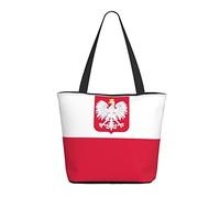 AOOEDM Sac à provisions pour femme avec drapeau de la Pologne 33 x 28 x 19 cm. Le cadeau parfait pour la Saint-Valentin. C'est de la Saint-Valentin pour maman, fille, épouse, etc.
