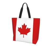 AOOEDM Sac fourre-tout mignon drapeau canadien, sac à bandoulière réutilisable pour le shopping, la plage et les courses, pour femmes et hommes