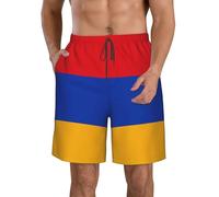 AOOEDM Short de Bain Homme à Motif Drapeau Classique arménien - Short de Bain décontracté à séchage Rapide avec Doublure en Maille