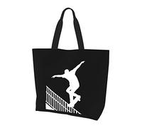 AOOEDM Skateboard Skater Ladies Canvas Tote Sac à provisions réutilisable