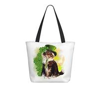 AOOEDM St Patrick'S Day Clovering Cats Ladies Shopping Bag 13x11x7in.Le cadeau parfait pour la Saint-Valentin.C'est de la Saint-Valentin pour maman, fille, épouse, etc.