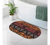 AOOEDM Tapis de Bain en diatomées à imprimé Tribal en Tissu de Boue Africaine, Tapis de Douche en Terre de diatomées, Tapis de Bain antidérapant à séchage Rapide, 19,7 x 31,5 po
