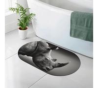AOOEDM Tapis de Douche à imprimé Animal d'Afrique du Sud, Tapis de Douche en Terre de diatomées, Tapis de Bain antidérapant à séchage Rapide, 19,7 x 31,5 po