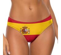 AOOEDM Tongs à String G pour Femmes, sous-vêtements Confortables avec Dos en T, Culotte de Bikini Sexy, Drapeau d'espagne