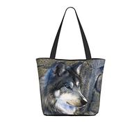 AOOEDM Wolf Eyes Ladies Shopping Bag 13x11x7in.Le cadeau parfait pour la Saint-Valentin.C'est de la Saint-Valentin pour maman, fille, épouse, etc.