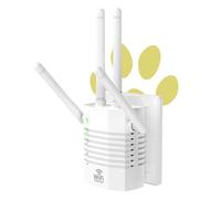 AOOEPU Amplificateur de signal WiFi avec 4 antennes, rallonge WiFi avec 1200 Mbps double bande, WiFi Booster stable 12880 pieds carrés 105 appareils de couverture, mur - Plug Easy Setup Home WiFi