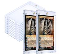 AOOHA 10Pcs Etui à Cartes de Collection avec Fermeture Magnétique, 35PT Card Sleeves, Rigides, Transparents, Pour Cartes Magic, MTG, Sport, Baseball