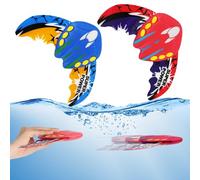AOOHA Glider sous-Marin, 2 Pièces Poisson Bain Qui Nage Ailes Réglables, Jouets de Plongée, Jouets de Piscine pour Piscine, Baignoire, Eau Extérieure-Rouge Moyen et Bleu