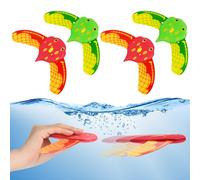 AOOHA Glider sous-Marin, 4 Pièces Poisson Bain Qui Nage Ailes, Jouets de Plongée, Jouets de Piscine pour Piscine, Baignoire, Eau Extérieure-Petit Rouge Vert