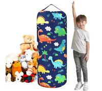 AOOHA Housse Range Jouets Peluche Doudou Convertible, Housse de Pouf de Rangement pour Animaux en Peluche pour Enfants, Pouf de Rangement Multifonction pour Enfants, pour Garçons et Filles-Vert