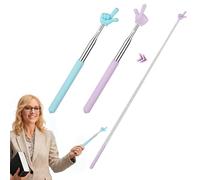 AOOHA Pointeur de Doigt Rétractable, Lot de 2 Pointeurs Rétractables pour Enseignant, Flexible et Pratique, Adapté Aux Outils Auxiliaires de Classe des Enseignants, au Bureau-Bleu, Violet