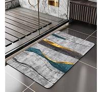 Aoojlo Tapis de Bain Antidérapant Absorbant, Tapis de Bain, Tapis Salle de Bain, Tapis de Douche Absorbant en Microfibre, Doux Séchage Rapide Tapis, Lavable en Machine Bath Mat (Bar,60x90cm