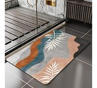 Aoojlo Tapis de Bain, Tapis Bain, Tapis de Bain Diatomite, Tapis de Bain Absorbant, Tapis Salle de Bain Absorbant, Tapis Salle de Bain, Tapis de Salle de Bain, Tapis Bain (Feuille-60x90cm)