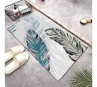 Aoojlo Tapis de Bain, Tapis Bain, Tapis de Bain Diatomite, Tapis de Bain Absorbant, Tapis Salle de Bain Absorbant, Tapis Salle de Bain, Tapis de Salle de Bain, Tapis Bain (Plume-80x120cm)
