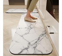 Aoojlo Tapis de Cuisine AntidéRapant et Lavable, Tapis Cuisine Super Absorbe l'eau Et l'huile, Tapis de Sol Cuisine, L'IntéRieur, Cuisine, Salle à Manger, Salon, Tapis Couloir 40x60cm, Bande Noire