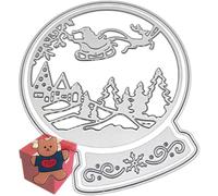 AOOL Matrices de découpe en métal en forme de traîneau de Noël, napacoh, décoration de gaufrage, pochoirs pour bricolage, scrapbooking, album, fabrication de cartes + jolie broche