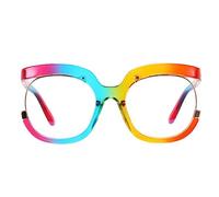 AOOLIA Grand Lunettes de Lecture Femme Hommes, Rond Lunette de vue, Anti-Lumière Bleue de l'Ordinateur Anti-vertige (Multicolore, 2, x)