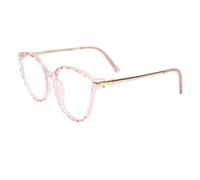 AOOLIA Lunette de Vue Rondes Mode Moderne, Lunettes Anti-Lumière Bleue Monture Surdimensionnées en TR90 Confort pour Femmes, Hommes, Unisexe (Rose)