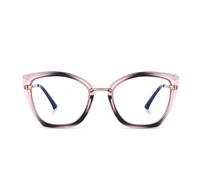 AOOLIA Lunettes de Lecture avec Monture Yeux de Chat Élégante, Lunettes en TR90 et Métal, Charnières à Ressorts, Mode Accessoire pour Femmes (Rose Dégradé, 0, x)
