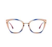 AOOLIA Lunettes de Lecture avec Monture Yeux de Chat Élégante, Lunettes en TR90 et Métal, Charnières à Ressorts, Mode Accessoire pour Femmes (Orange Dégradé, 2.5, x)