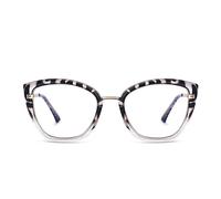 AOOLIA Lunettes de Lecture avec Monture Yeux de Chat Élégante, Lunettes en TR90 et Métal, Charnières à Ressorts, Mode Accessoire pour Femmes (Léopard, 3, x)