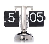 Aoonar Horloge a Rabat, Flip Clock, Horloge Bureau, Flip Desk Clock, Rétro Horloge Numérique à Rabat, Horloge De Bureau Mécanique Rétro Minimaliste à Pied Unique, pour Salon à la Maison