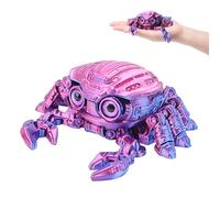 AOONTYEN Crabe robotique imprimé 3D, animal imprimé 3D articulé avec couvercle ouvert, jouets sensoriels pour enfants et adultes, autisme, jouets sensoriels pour panier de chaussettes (violet laser)