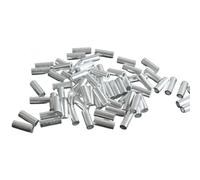 AOOOWER Assortiment De Connecteurs De Tubes De Ligne De Pêche Ensemble De Manchons À Sertir en Aluminium Barils Simples Manchon À Boucle De Sertissage 100 Pièces