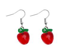 AOOOWER Boucles d'oreilles pendantes en forme de fruits pour femme - Boucles d'oreilles pour réveillon de Noël - Ornement en acrylique, 4cm, Acrylique, Pas de gemme